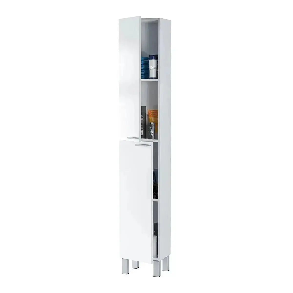 Hängender Badschrank 30x26x170h weiß Melamin