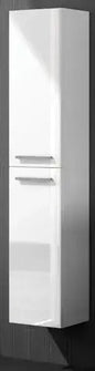 Bathroom column cabinet with 2 doors 30x25x150 cm white