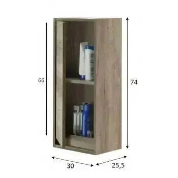 Colonna sospesa rovere nordico 1anta e 1ripiano cm.30x26x74h