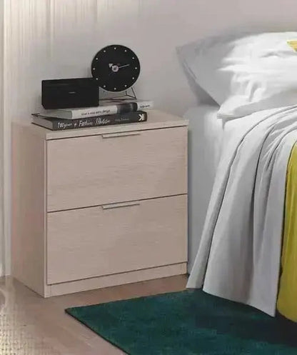 Comodino 2 Cassetti 38x34x45h rovere