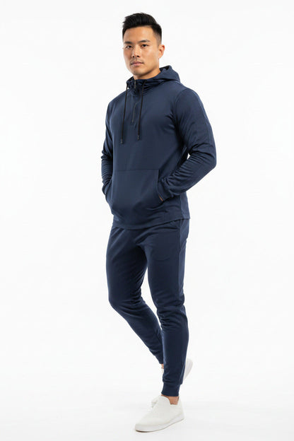 Tuta Sportiva Uomo con Cappuccio e Tascone Centrale Casual