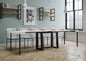 Asia extendable console table 90x40/288 cm with anthracite frame