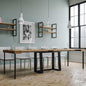 Asia extendable console table 90x40/288 cm with anthracite frame