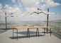 Extendable Console Table Iris in Tinted Fir with Anthracite Frame
