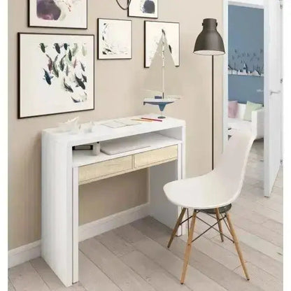 Consolle scrittoio  99x36x88h canadian bianco