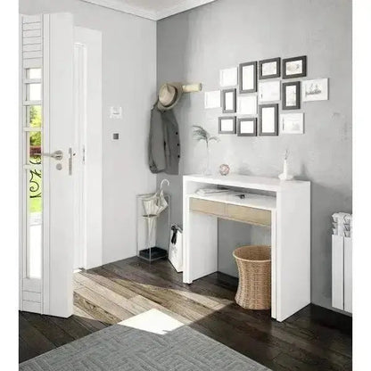 Consolle scrittoio  99x36x88h canadian bianco