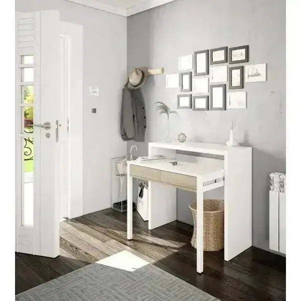 Consolle scrittoio  99x36x88h canadian bianco