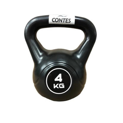 Contes manubrio Kettlebell da 4Kg in PVC con sabbia e maniglia antisfregamento