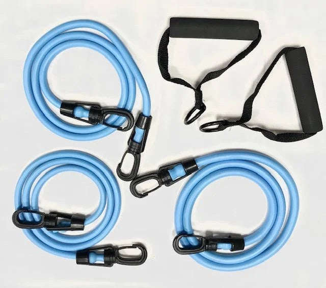 Contes Set Elastici Fitness 818 - 3 Tubi Resistenza Azzurro