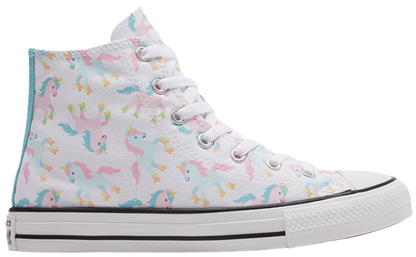 Converse scarpa sneakers da bambina alta con laccio Ctas HI 669816C white-multi-white