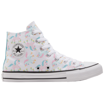 Converse scarpa sneakers da bambina alta con laccio Ctas HI 669816C white-multi-white