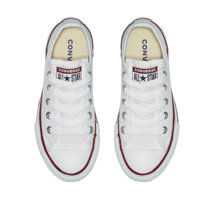 Converse All Star Chuck Taylor Classic Low Ox Junior Tela 3J256C | Sneakers bianca