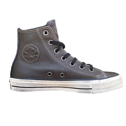 Converse All Star Chuck Taylor Distressed HI Unisex Pelle 158967C | Sneakers alta marrone