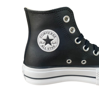 Converse All Star Chuck Taylor Donna in Pelle 561675C | Sneakers alte nere