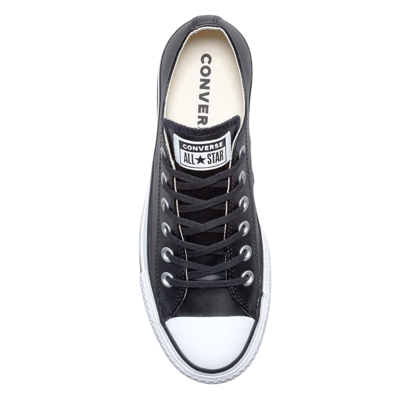 Converse All Star Chuck Taylor Donna Pelle 561681C | Sneakers Platform nera