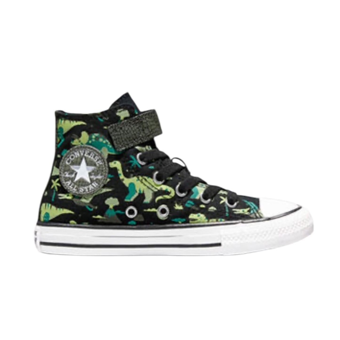 Converse Chuck Taylor All Star Easy-On Dinos A15899C Nero Bianco Verde Sneakers Junior