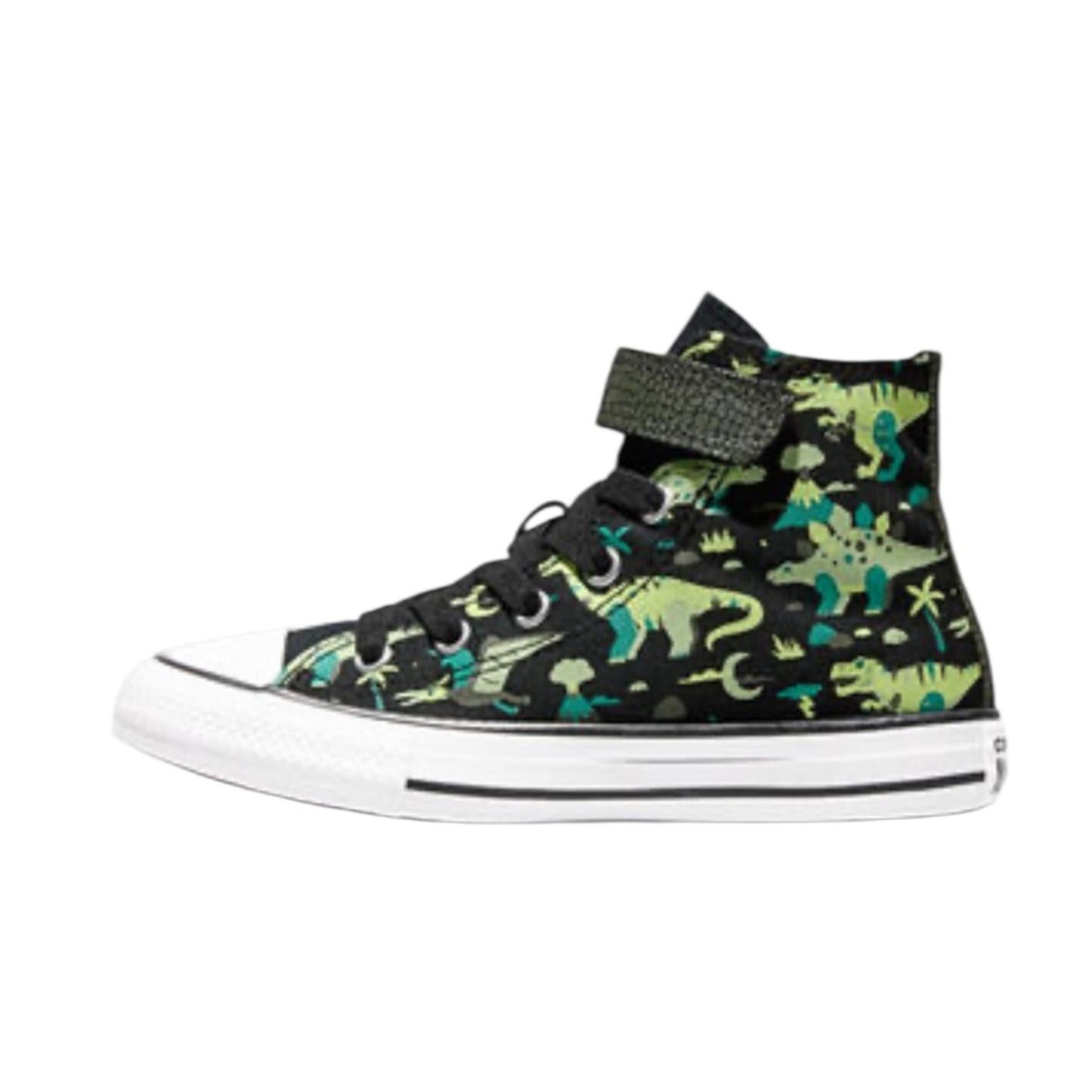 Converse Chuck Taylor All Star Easy-On Dinos A15899C Nero Bianco Verde Sneakers Junior
