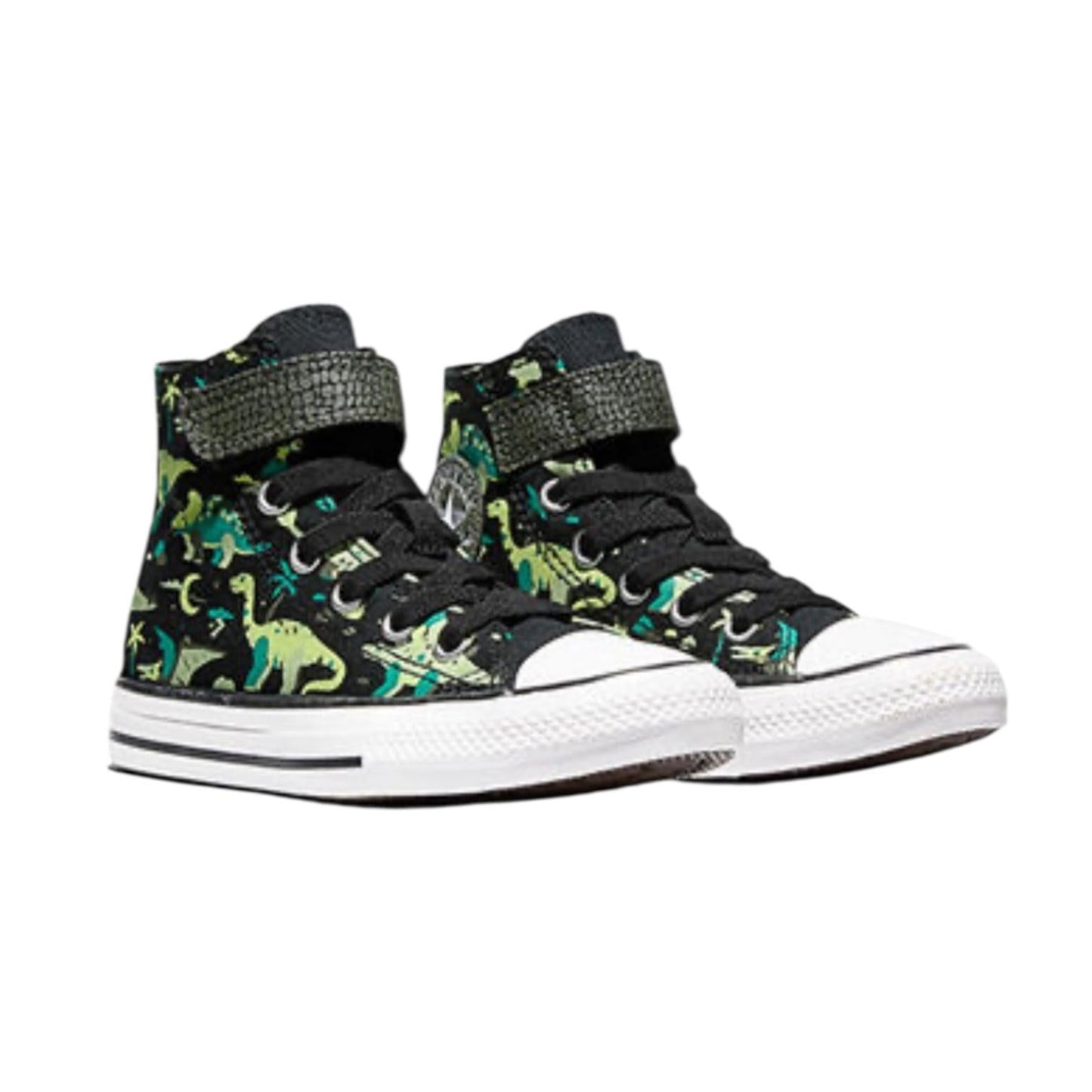 Converse Chuck Taylor All Star Easy-On Dinos A15899C Nero Bianco Verde Sneakers Junior
