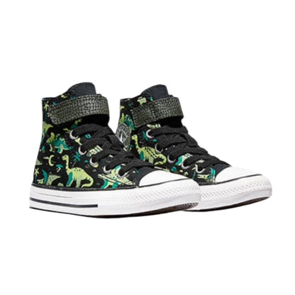 Converse Chuck Taylor All Star Easy-On Dinos A15899C Nero Bianco Verde Sneakers Junior