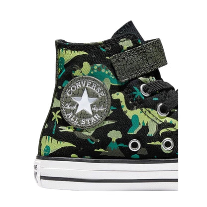 Converse Chuck Taylor All Star Easy-On Dinos A15899C Nero Bianco Verde Sneakers Junior