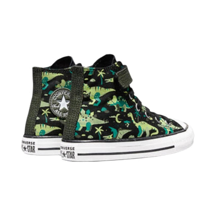 Converse Chuck Taylor All Star Easy-On Dinos A15899C Nero Bianco Verde Sneakers Junior