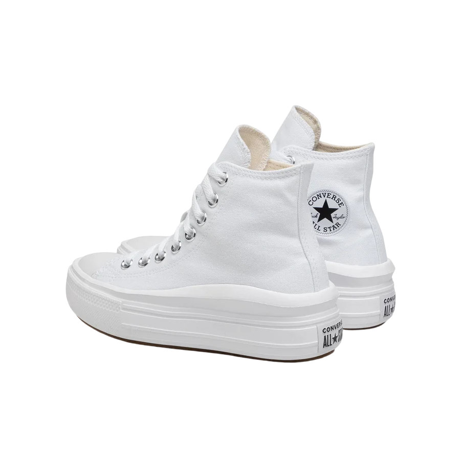 Converse All Star Chuck Taylor Move Donna Tela 568498C | Sneakers Platform alta bianca