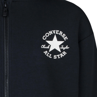 Converse Felpa Junior Cappuccio e Zip 9CF391-023 | Nero