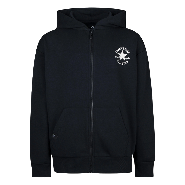 Converse Felpa Junior Cappuccio e Zip 9CF391-023 | Nero