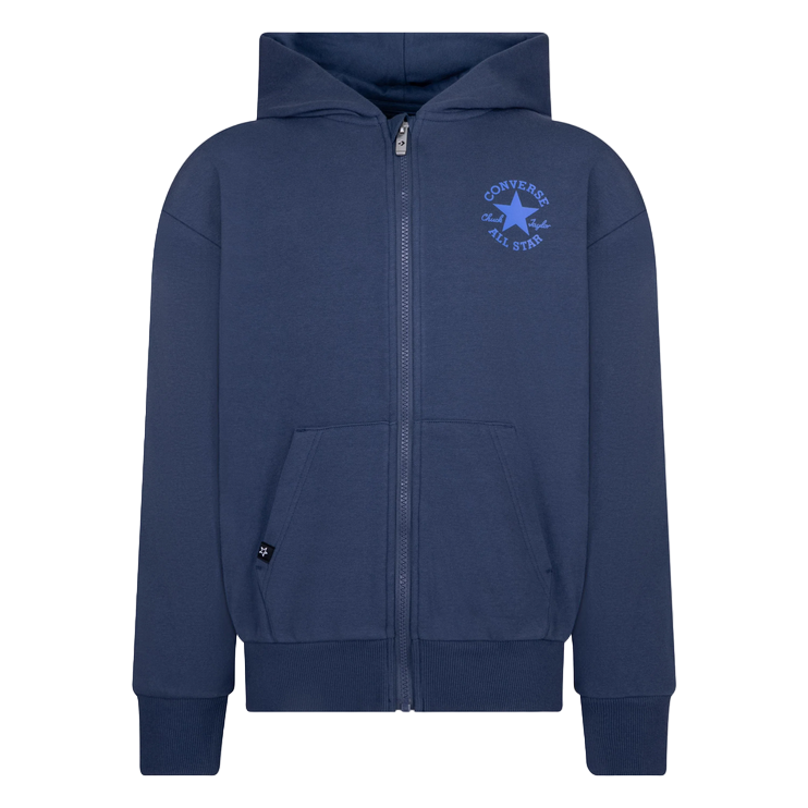 Converse Felpa Junior Cappuccio e Zip 9CF391-BFK | Blu