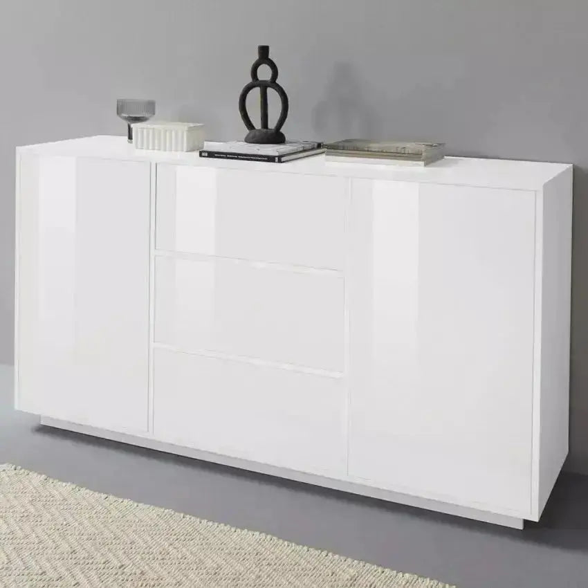Highboard Bloom Sideboard Weiß lackiert 160 x 41,4 x 86 cm