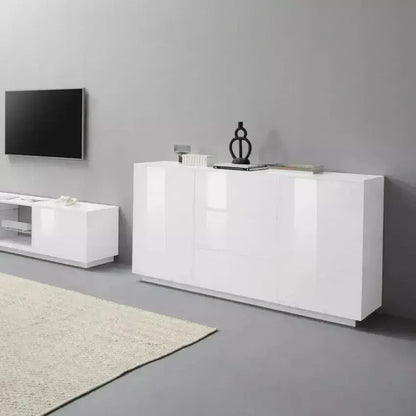 Highboard Bloom Sideboard Weiß lackiert 160 x 41,4 x 86 cm