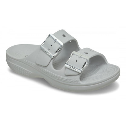 Crocs Women's Saturday Metallic Buckle Sandal 213316-1FT Atmosphere