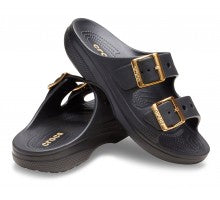 Crocs Saturday Metallic Buckle Sandal 213316-001 Black — Sandalo Donna