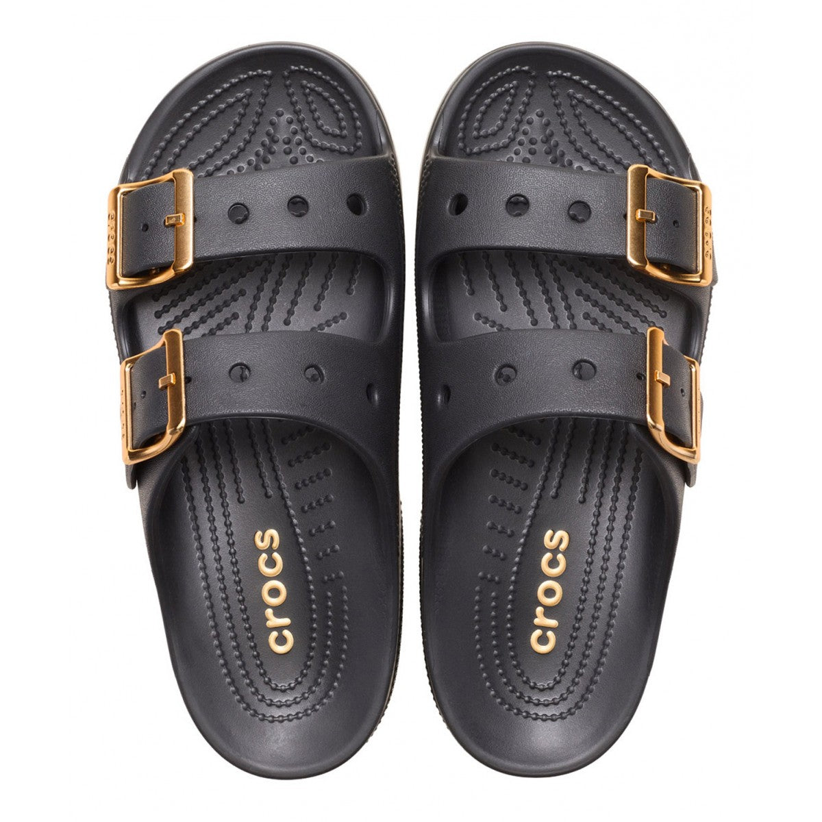 Crocs Saturday Metallic Buckle Sandal 213316-001 Black — Sandalo Donna