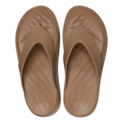 Crocs sandalo infradito da donna Getaway Platform Flip 209410-2JJ Milk Chocolate