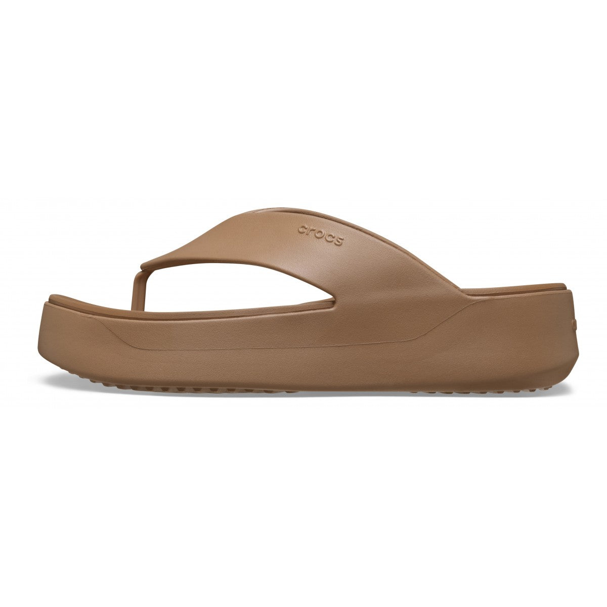 Crocs sandalo infradito da donna Getaway Platform Flip 209410-2JJ Milk Chocolate