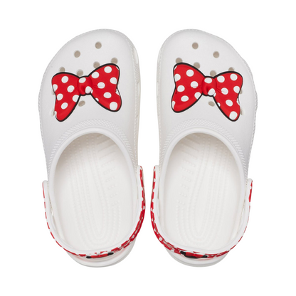 Crocs ciabatta sabot da bambina Disney Minnie Mouse 208710-WHRD bianco-rosso
