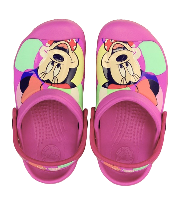 Crocs sandalo sabot da bambina Creative Minnie™ Jet Set Clog 202693-6U9 rosa