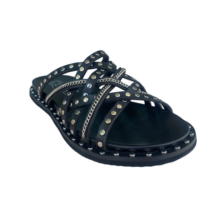 Cult Roshelle 4275 CLW427501 Ciabatte Donna Fasce Intrecciate Pelle Nera