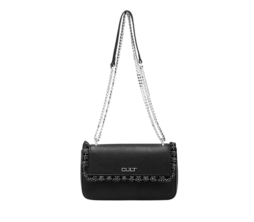 Cult Borsa con Patta Yoko Nero X4FPWX060022999 – Elegante Tracolla in Ecopelle Donna
