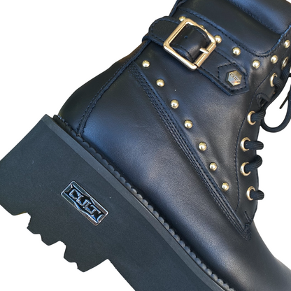 Cult Rocky 4641 Mid W Stivaletto Donna Pelle Borchiata Nera - CLW464102