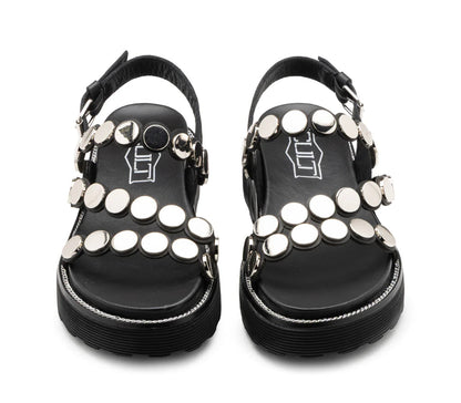 Cult ZIGGY 4770 CLW477000 Sandalo Donna Flatform Borchie Nero