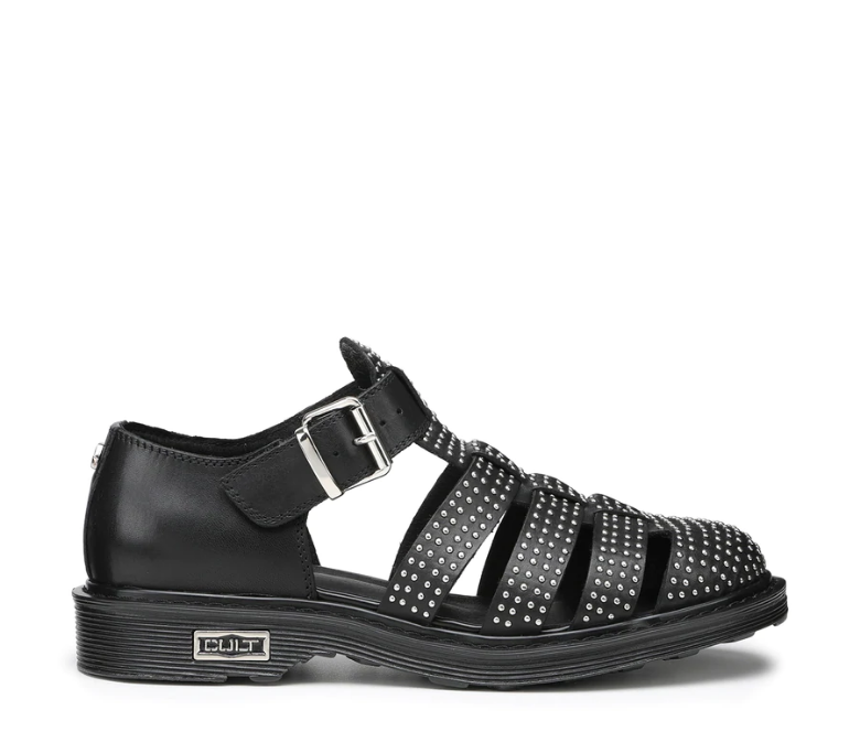 Cult Sandalo Donna Sabbath Nero con Borchie - CLW338503
