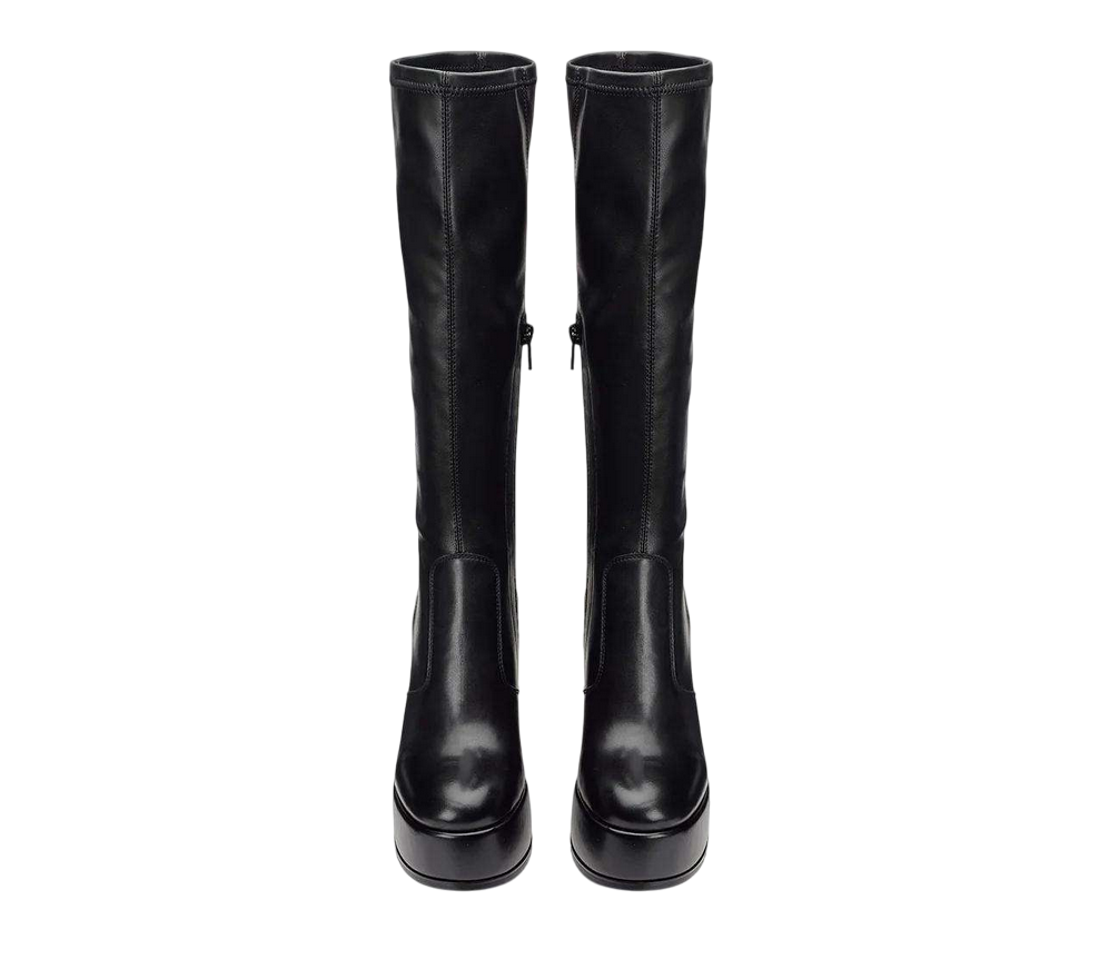 Cult Stivale Donna BJORK Nero CLW410601 - Tacco 12cm Plateau Zip Ginocchio