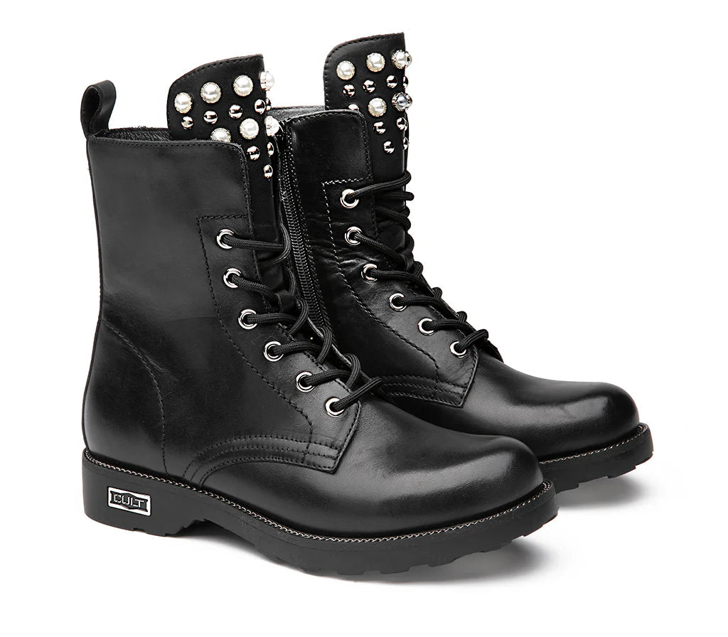Cult Stivaletti Donna Zeppelin 4597 CLW459700 Black – Pelle Premium, Platform Urban, Stile Iconico
