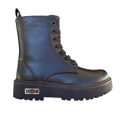 Cult Stivaletto Junior T-380 3134 Nero con Lacci e Cerniera