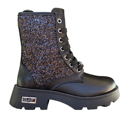 Cult Stivaletto Glitter nero Bambina T-363 3134 | Stivali 7 Fori