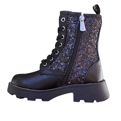 Cult Stivaletto Glitter nero Bambina T-363 3134 | Stivali 7 Fori