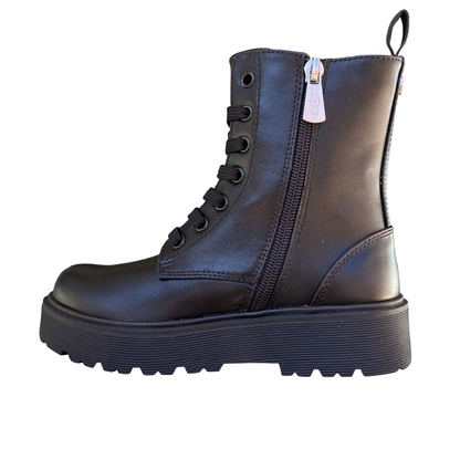 Cult Stivaletto Junior T-380 3134 Nero con Lacci e Cerniera
