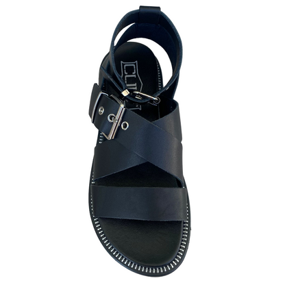Cult sandalo da donna in pelle con cinturini e fibbie Ziggy 3442 CLW344200 nero